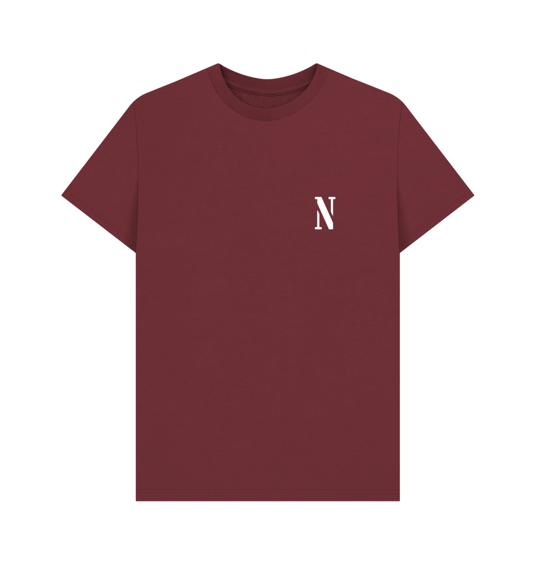 Red Wine Nightingale Classic Tee - White Logo