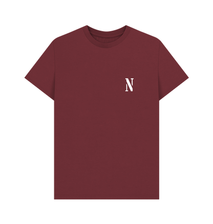 Red Wine Nightingale Classic Tee - White Logo