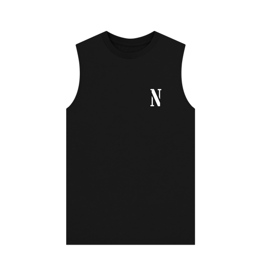 Black Nightingale Tee - Sleeveless Black Logo