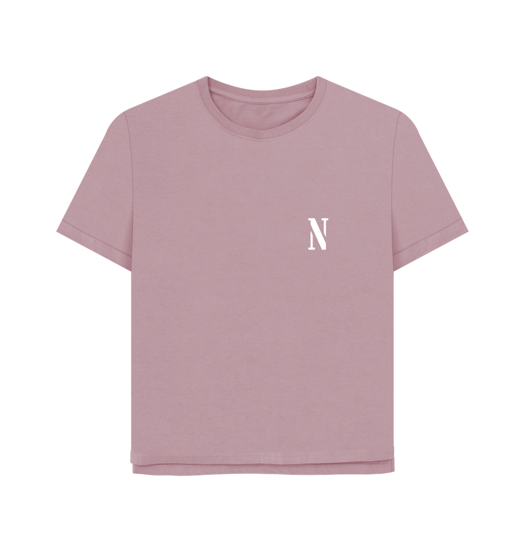 Mauve Nightingale Tee - White Logo